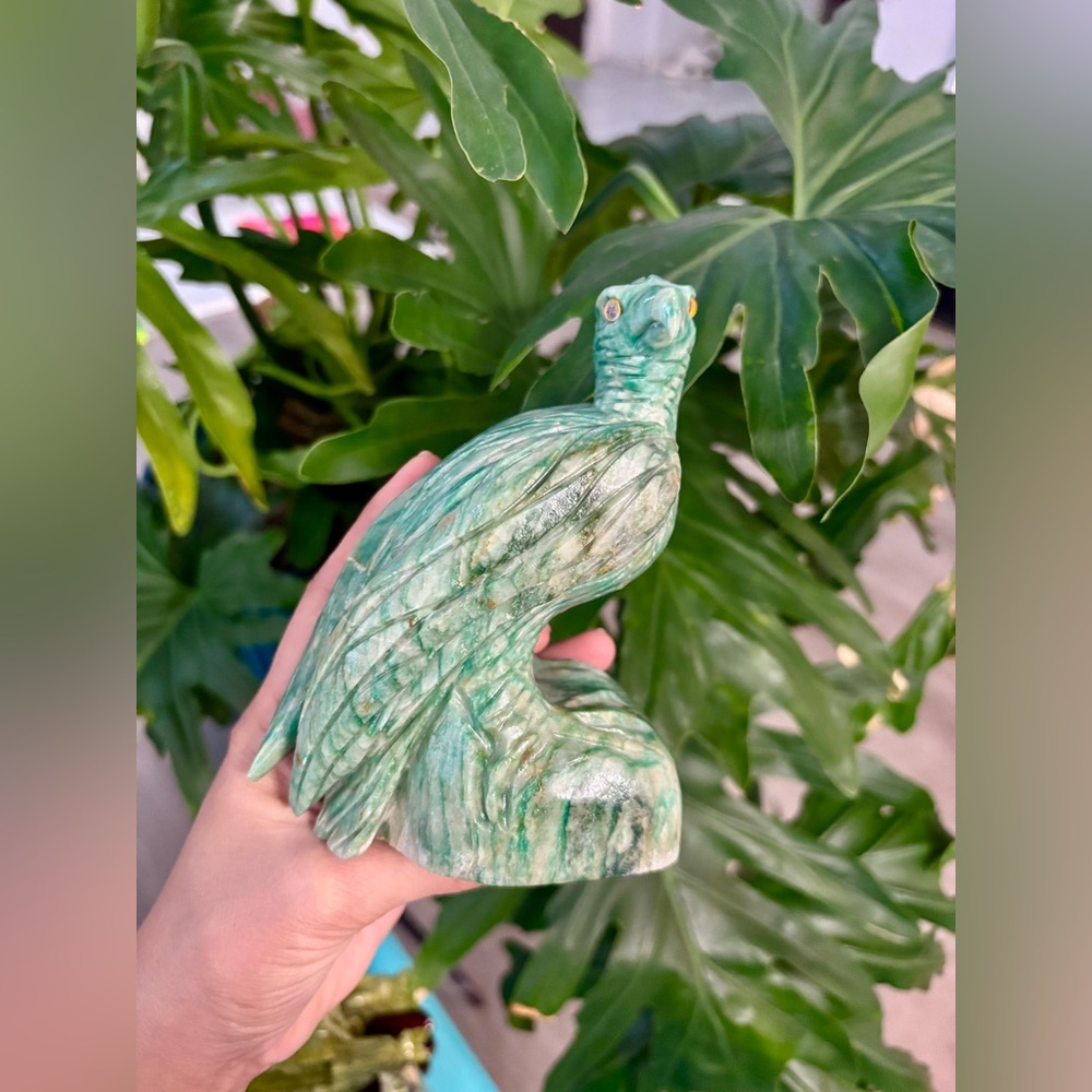 Green Aventurine Eagle Carving